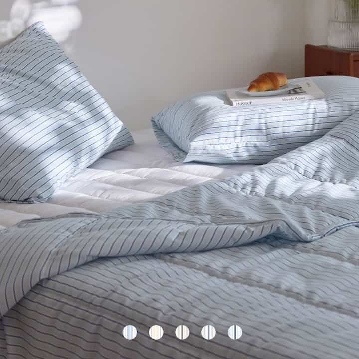 スローモーニング カバーのいらない布団セット［5色・3種・3サイズ］