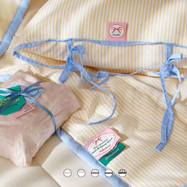 NEW Ribbon Cake カバーのいらない布団セット［10色・3種・3サイズ]