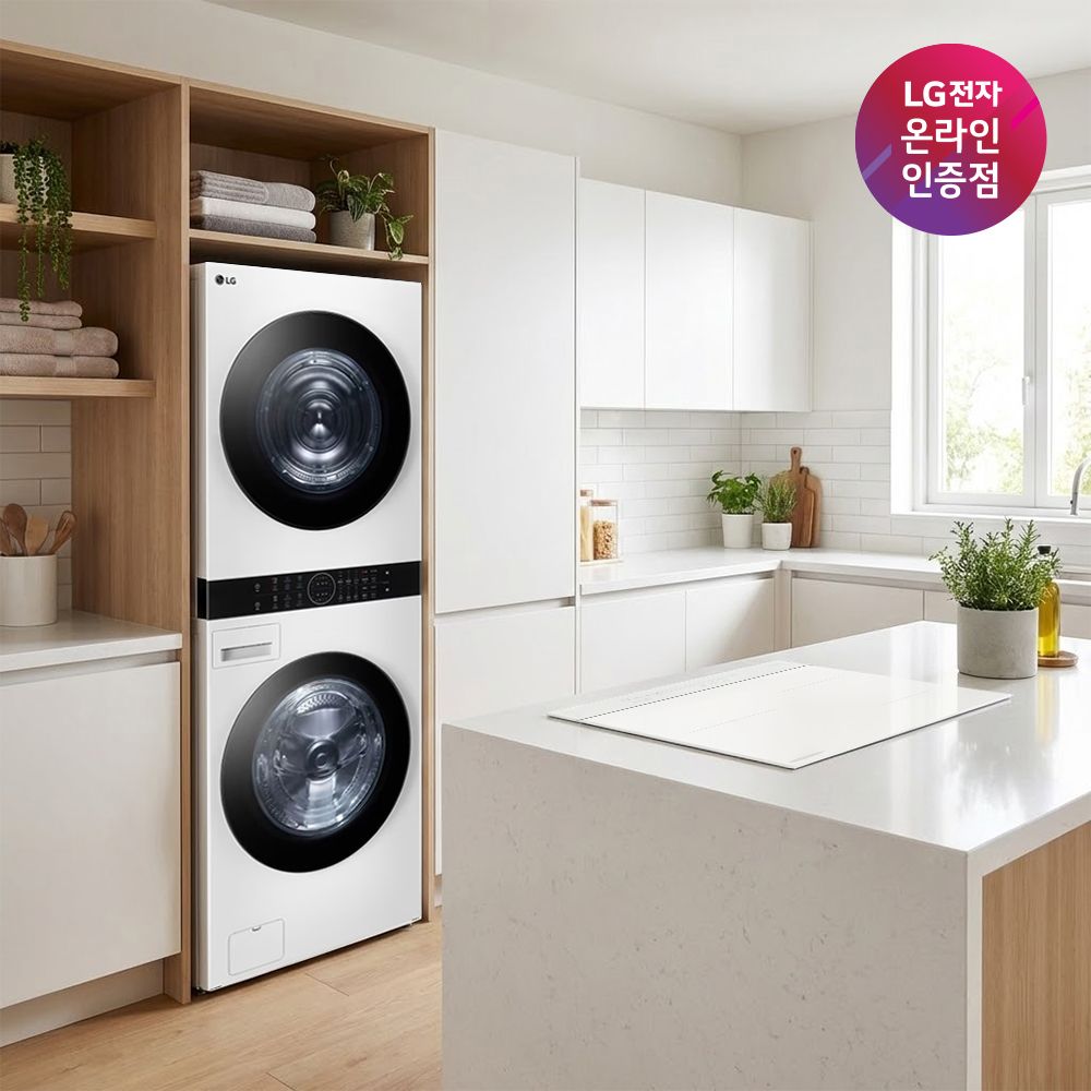 LG전자 LG 트롬 오브제컬렉션 워시타워+디오스 인덕션 W2421WAMR + BEI3QKHLOE
