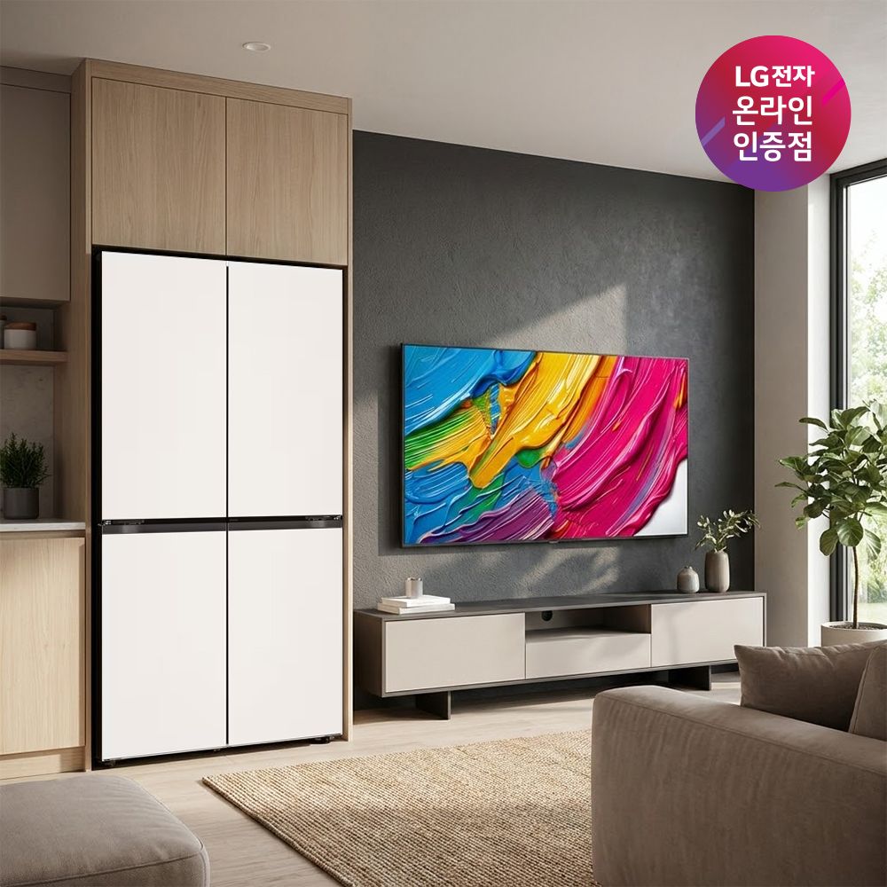 LG전자 LG 오브제컬렉션 냉장고 + LG QNED (T876MEE111 + 86QNED75AEA)