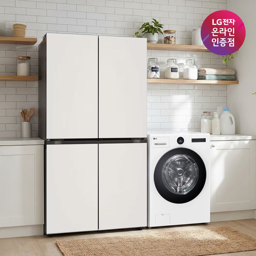LG전자 LG 디오스 오브제컬렉션 냉장고 + 트롬 워시콤보 (T875MEE111 + FH25WA)