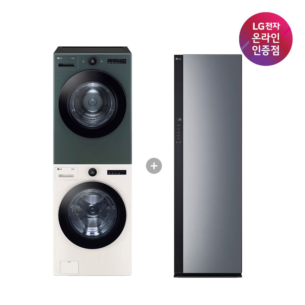 LG전자 LG 트롬 세탁건조기 세트+스타일러 (FX24ENR-GNG+SC5GMR52S)