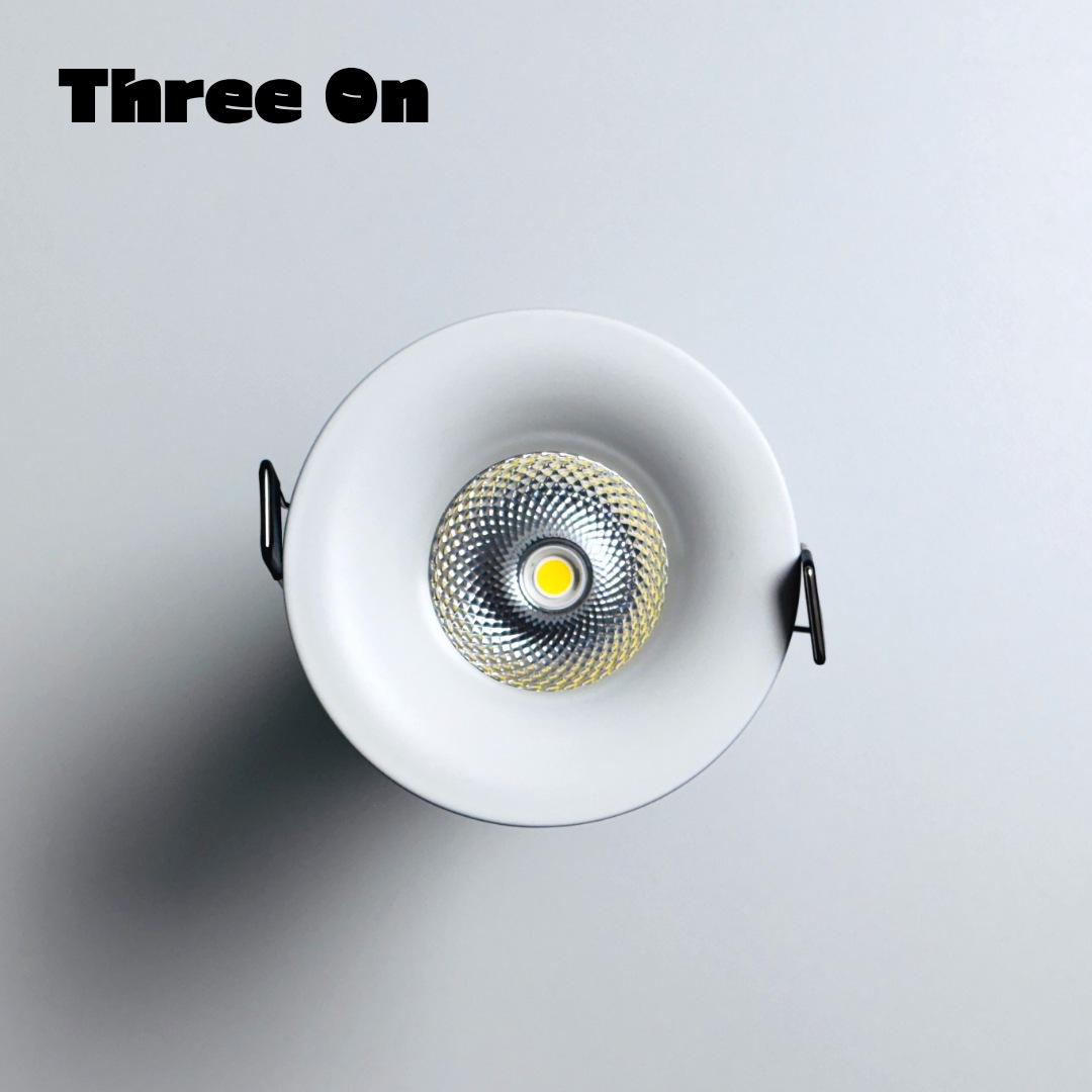 쓰리온 발명특허 LED COB 2인치 75mm 집중형 플라워 다운라이트 플리커프리 잔광현상제거