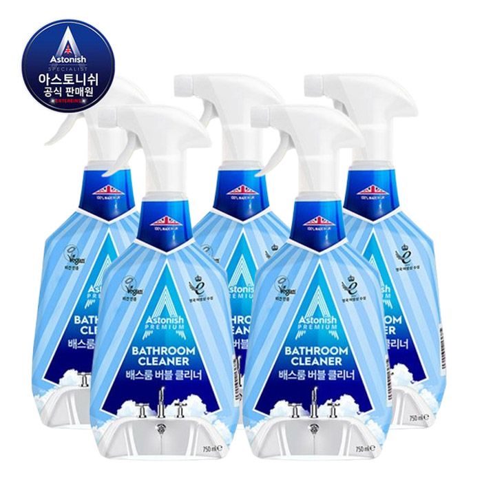 아스토니쉬 베스룸 클리너 750ml 5ea 욕실 화장실 청소세제