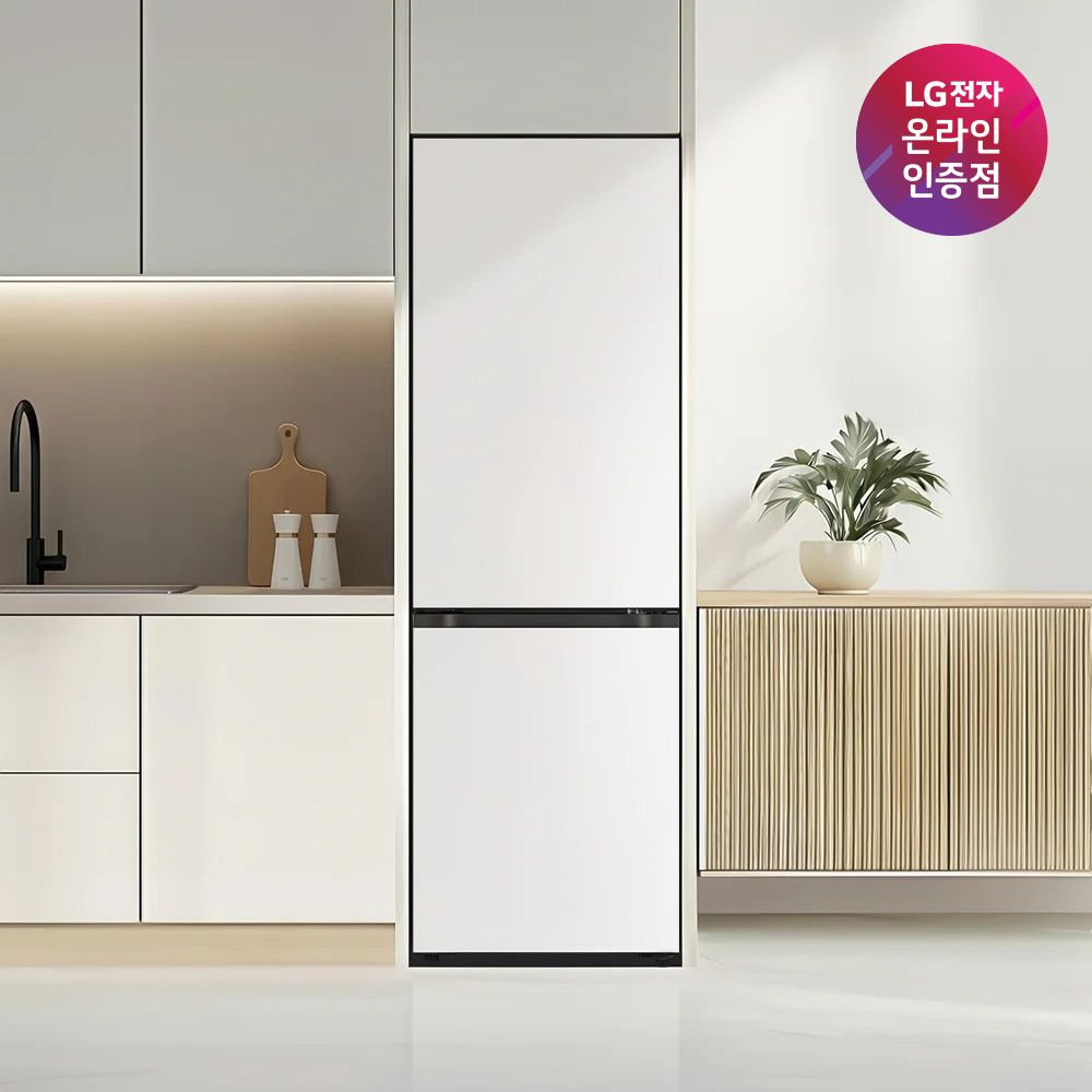 혜택가 84만대 LG 모던엣지 상냉장 하냉동 오브제컬렉션 Q336MQQ133 333L