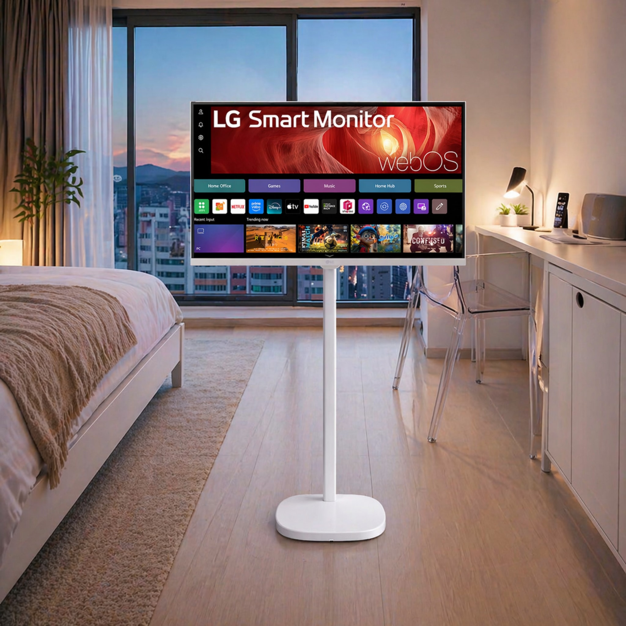 LG전자 LG 32U721SAW + STD1 라이트 스윙 세트 스마트모니터 4K 80cm