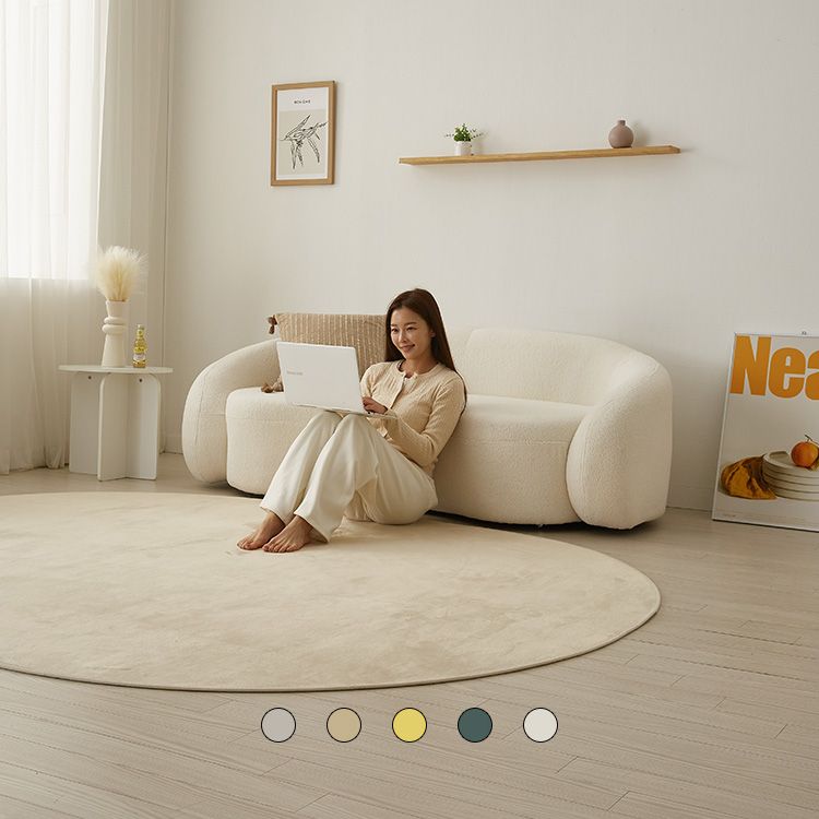 르헤브 라떼아 생활방수 워셔블 타원형 비정형 러그 (5color/8size)