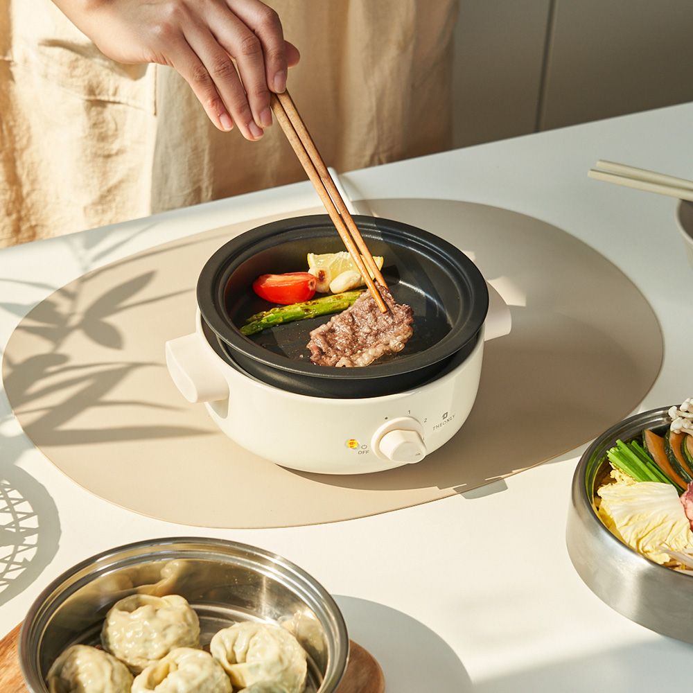 디온리 올스텐 4in1 분리세척 계란찜기 멀티쿠커 전골냄비 그릴 라면포트 NJM221CW