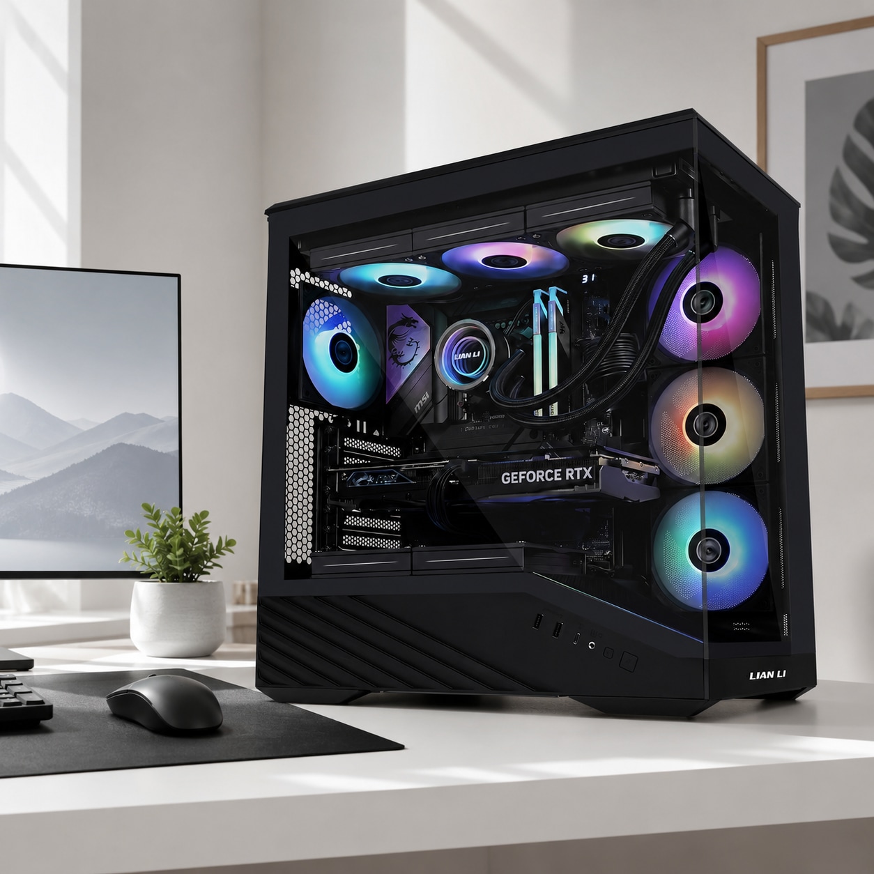 리안리 서린공식 LIAN LI Vector V100 ARGB 블랙
