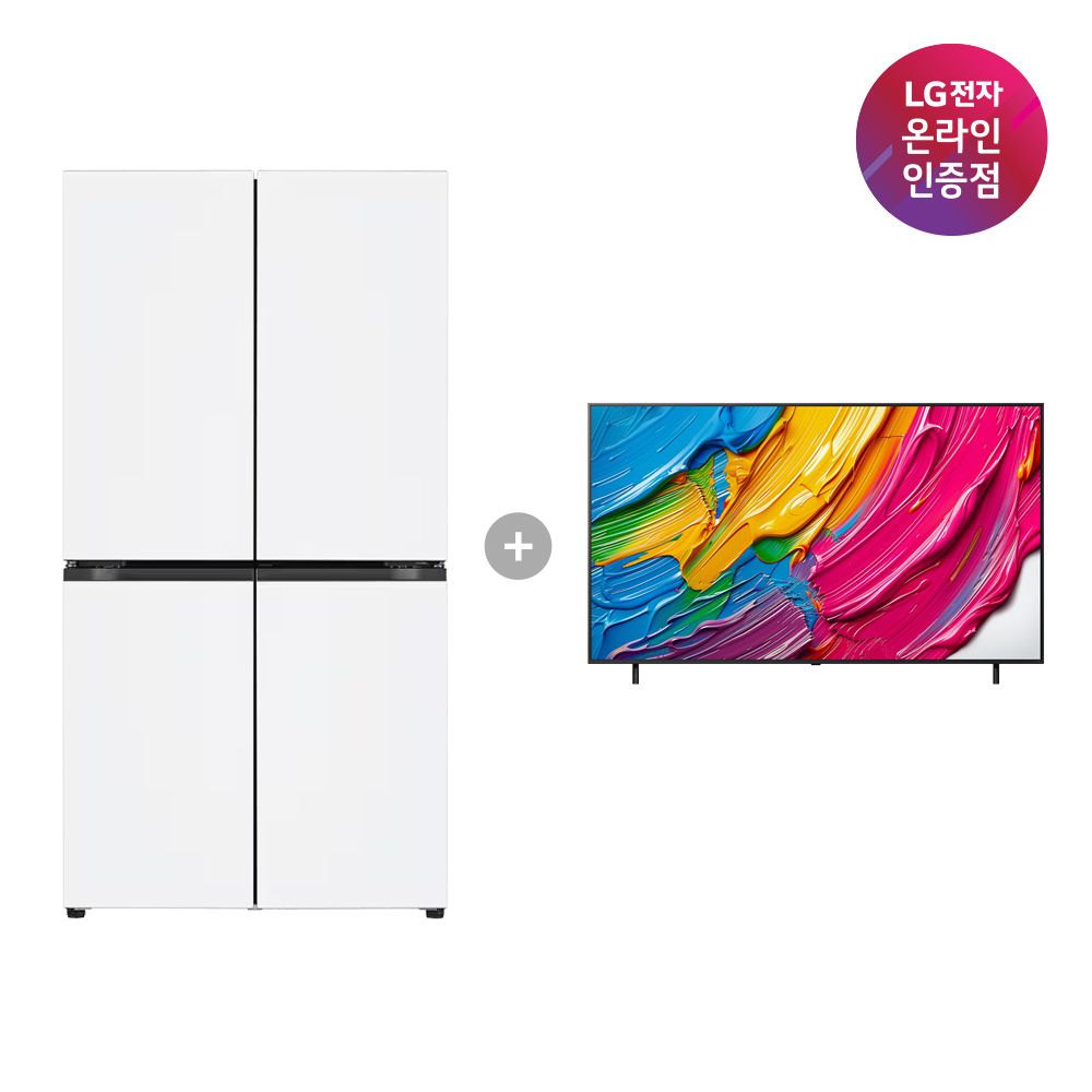 LG전자 LG 오브제컬렉션 냉장고+QNED AI TV (T876MQQ111+65QNED75AEA)