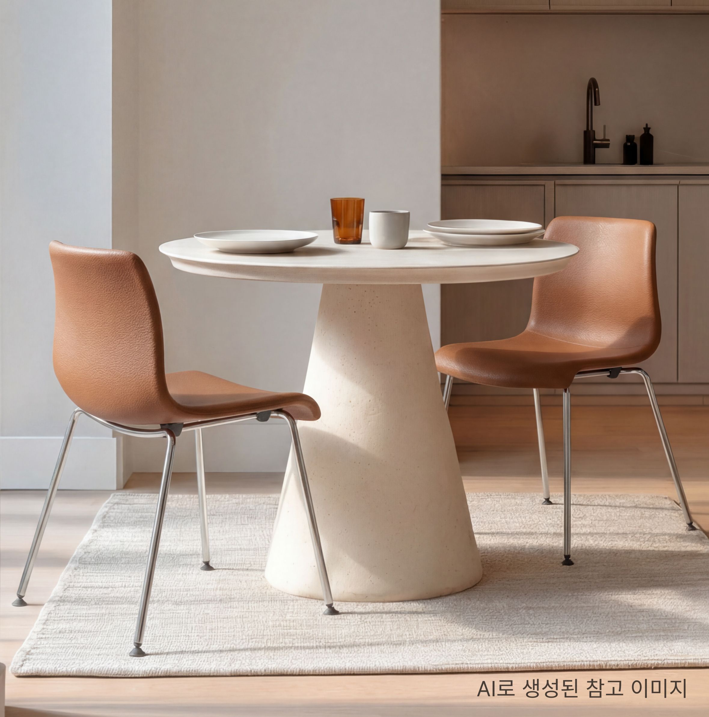 시디즈 시디즈 마네 식탁 의자 인조가죽 (크롬다리)