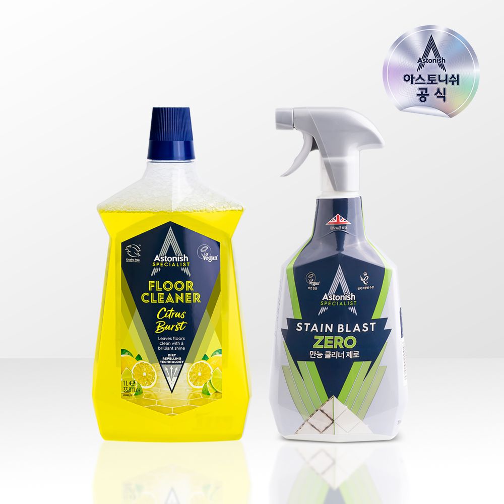 아스토니쉬 만능 클리너 제로 750ml+바닥세정제 시트러스 1000ml