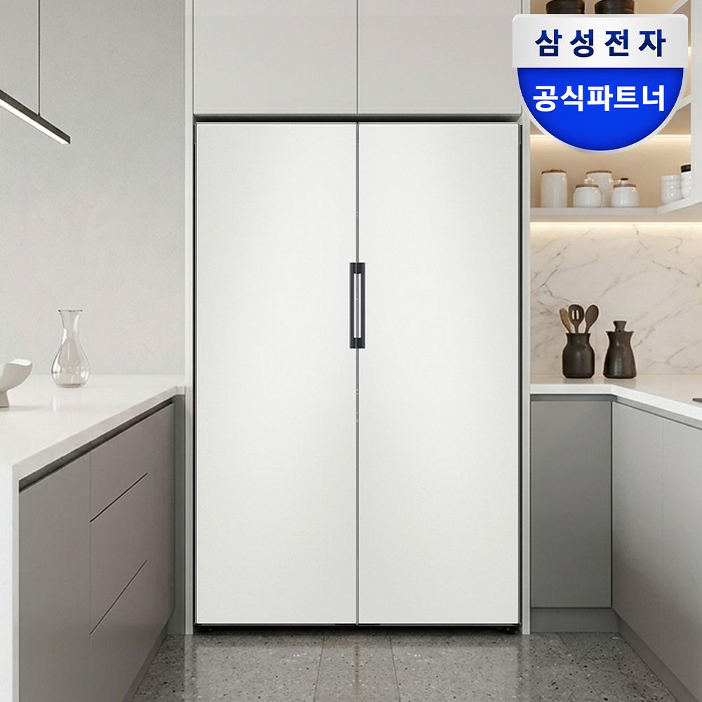 삼성전자 비스포크 2도어 냉장고세트 RR70H39G10+RZ70H32UN0 키친핏 AI절약