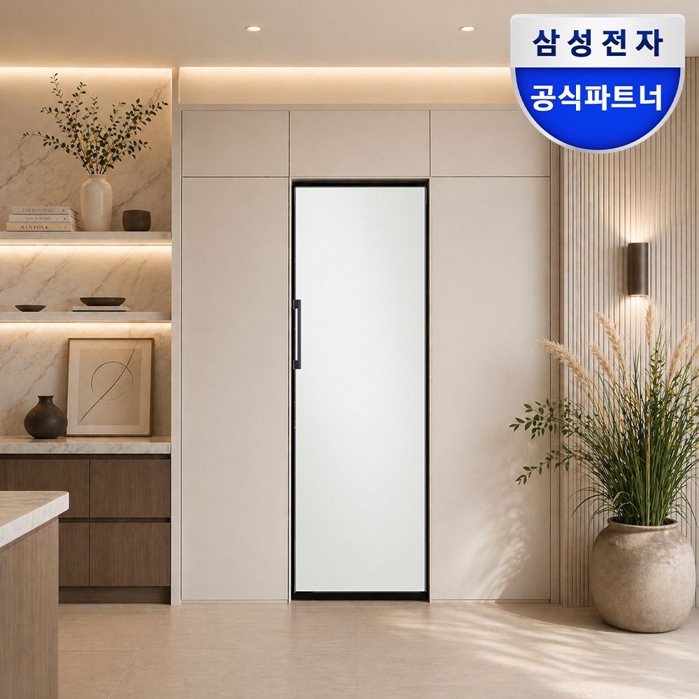 삼성전자 비스포크 냉장고 RR70H39G10 키친핏 380리터 1도어 AI절약