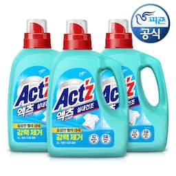 액츠 퍼펙트 실내건조 세탁세제 3L(용기)x2개+1개 더 P(총 9L)