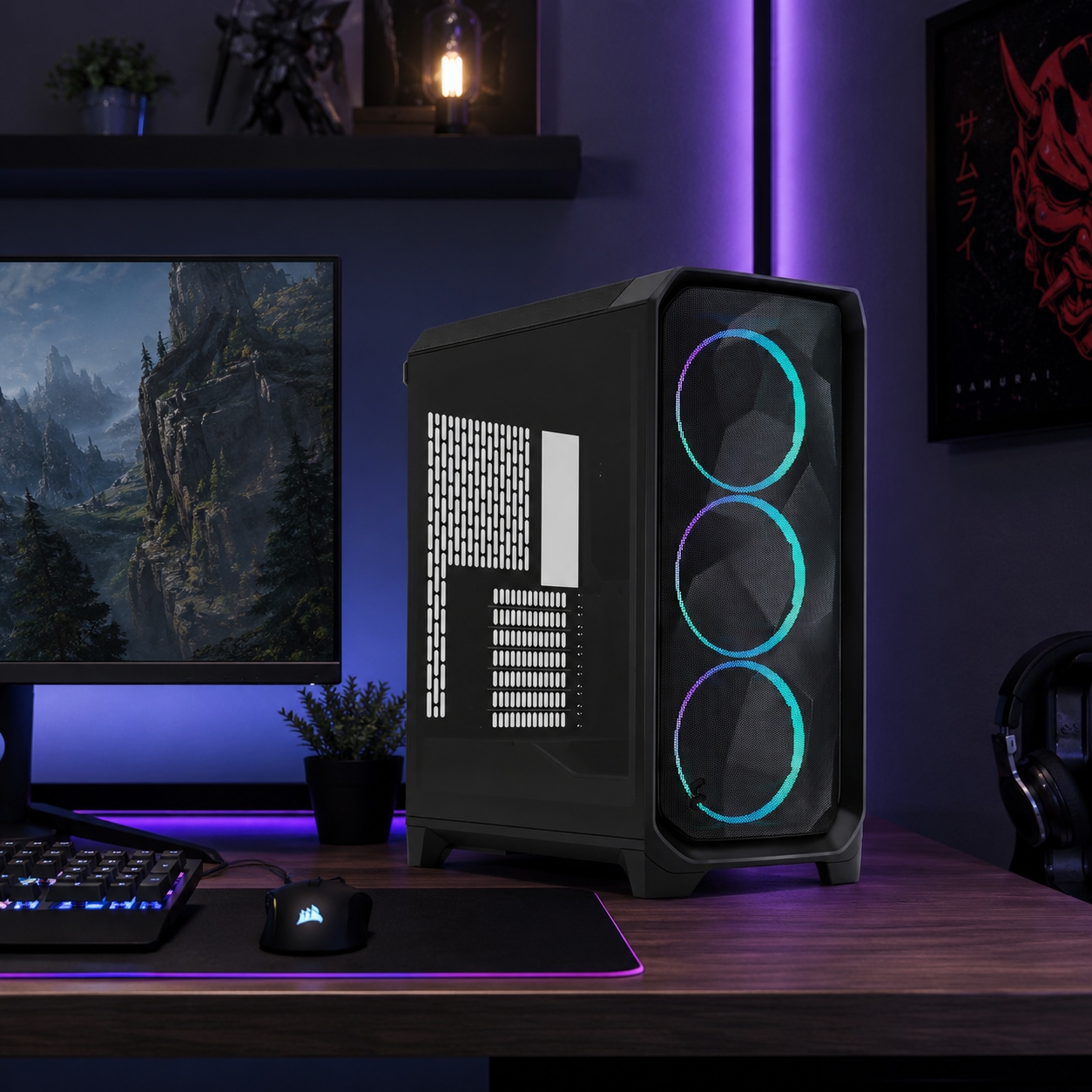 프렉탈디자인 서린공식 Fractal Design Meshify 3 RGB 강화유리 블랙