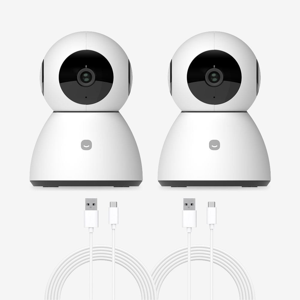 1+1 스마트 홈카메라 Pro 500만 화소 + 3m 케이블 홈캠 출산 육아 CCTV 보안