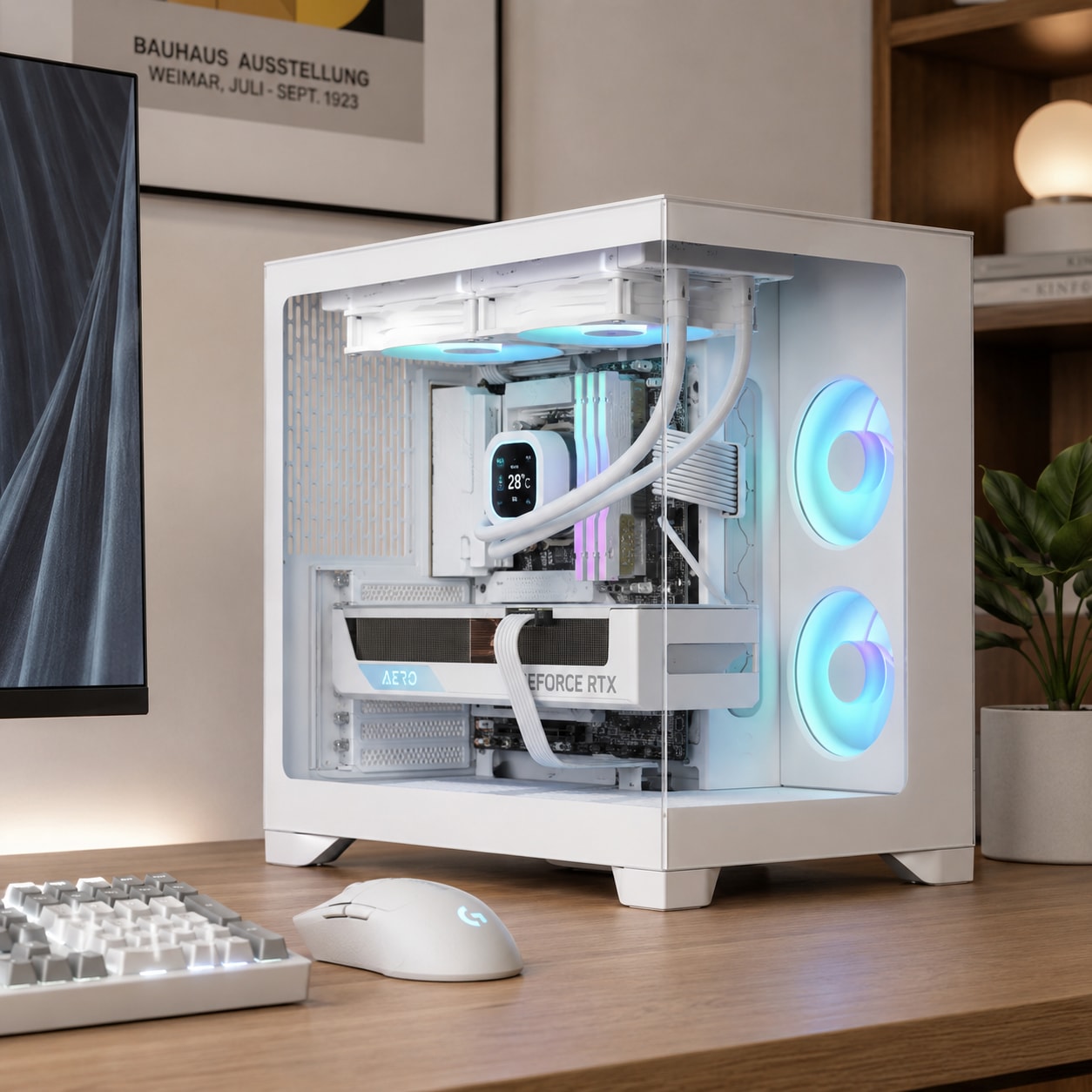 서린컴퓨터 Pop 2 Vision RGB 화이트 감성 게이밍PC (9800X3D/5080/32GB)