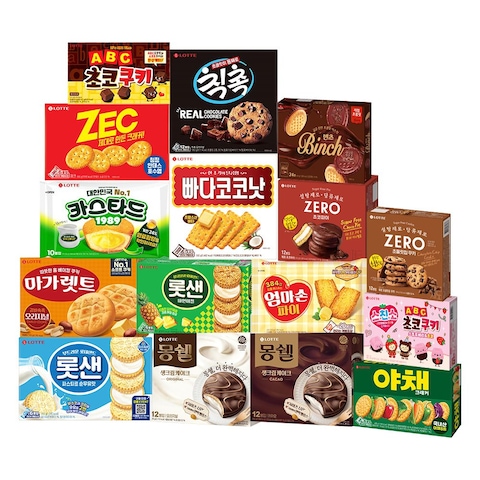 곽과자 18종 4개 2+2 골라담기 몽쉘/마가렛트/롯샌/빠다코코낫/제크/카스타드/빈츠 등