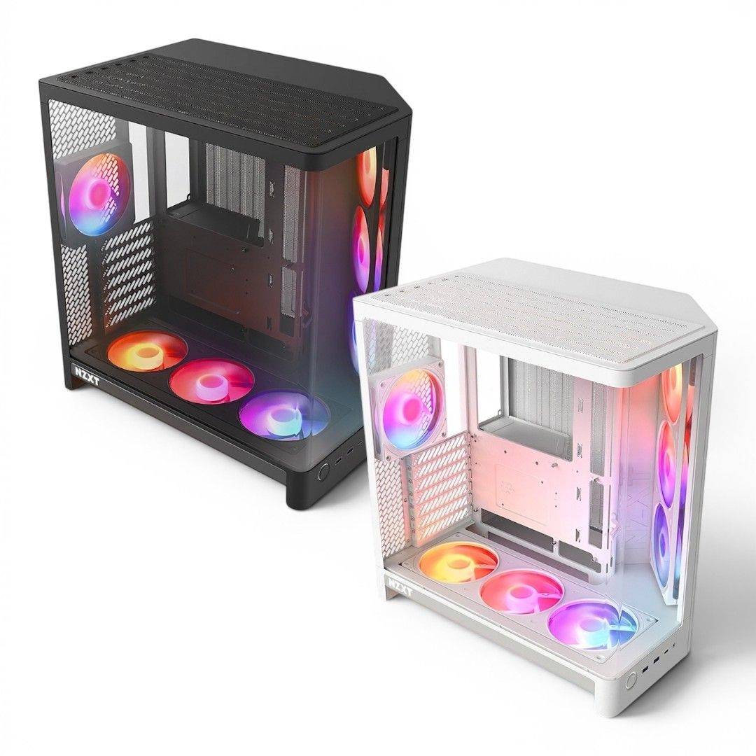 NZXT H6 RGB+ 컴팩트 듀얼챔버 미드 타워 에어플로우 PC 케이스