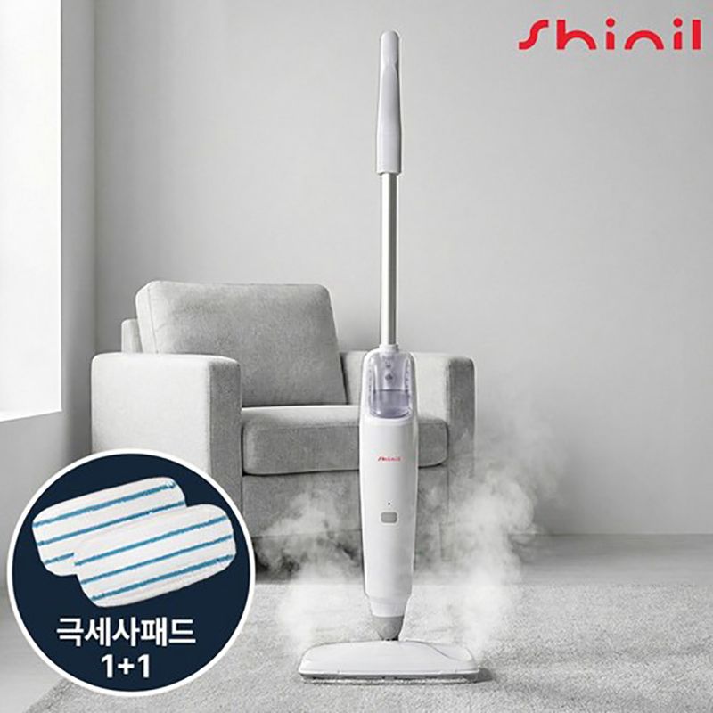 (주)신일전자 고온 살균 물걸레 스팀청소기 셀프스텐딩 (극세사패드 2개 증정)