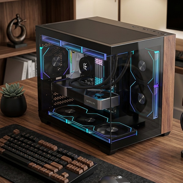 제이티소프트 제이티 가성비 게이밍 데스크테리어 인기템 조립 PC 우디즘 01