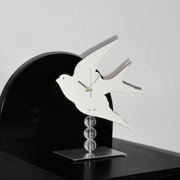 EVOKE TIME;SUEDE SWALLOW TABLE 스웨이드 무타공 무소음 탁상시계선물