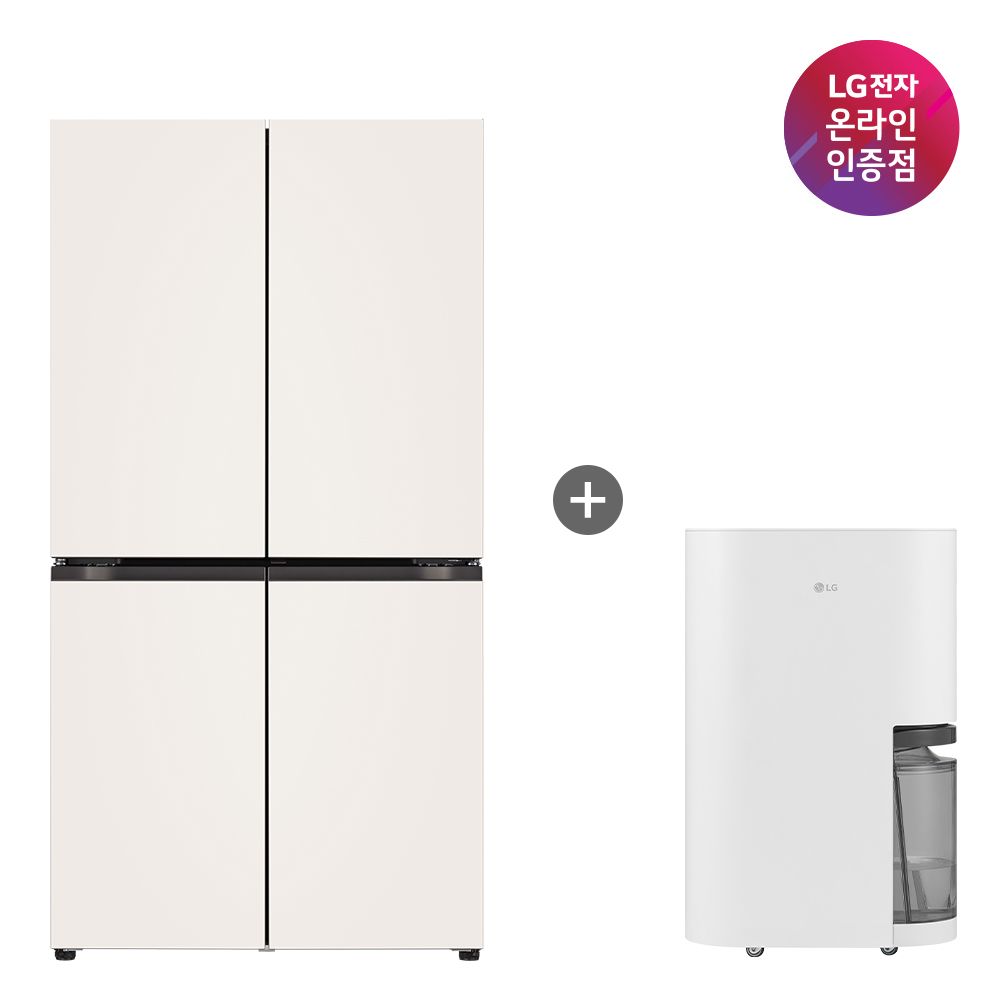 LG전자 LG 오브제컬렉션 냉장고+LG 휘센 제습기 (T876MEE111 + DQ256MWGA)