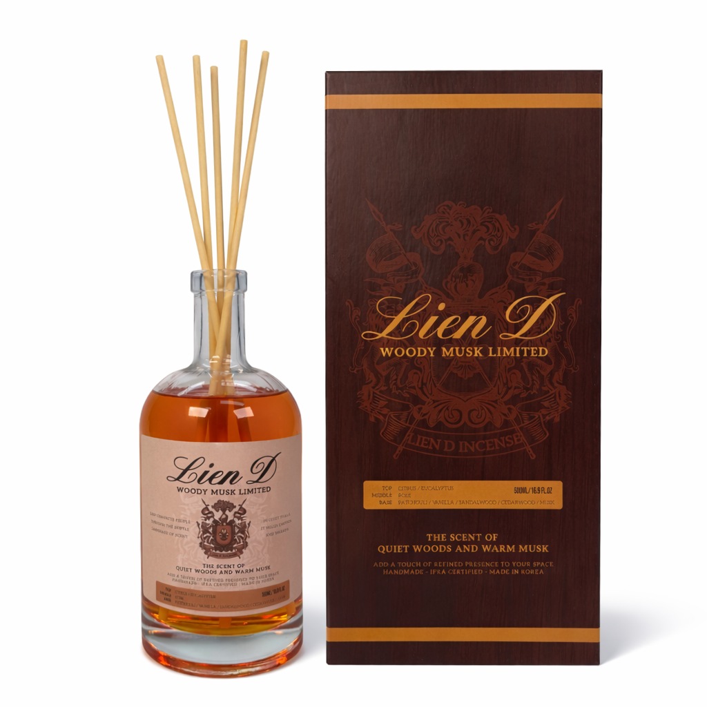 리앙디 오브제 인테리어 디퓨저 우디머스크 위스키 디퓨저 대용량 500ml 선물세트