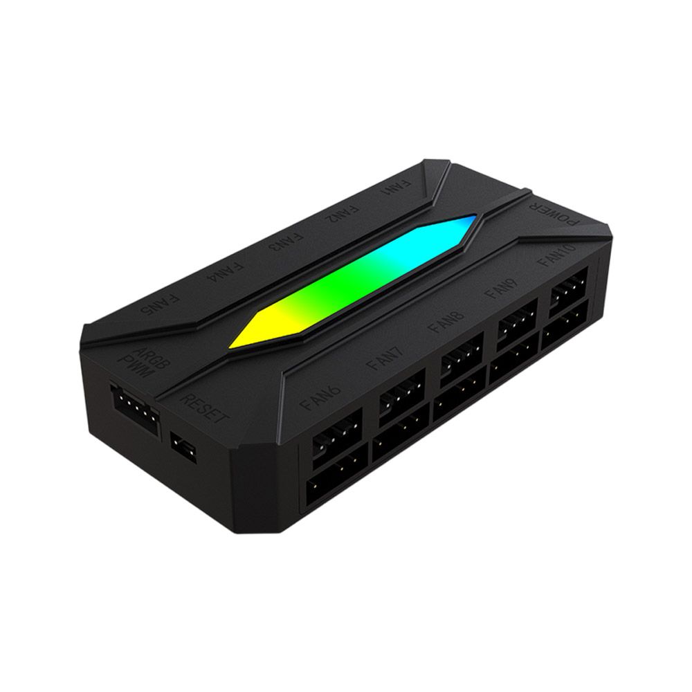 러빙쿨 K10 블랙 ARGB PWM HUB 5V RGB 쿨링팬 컨트롤러 허브
