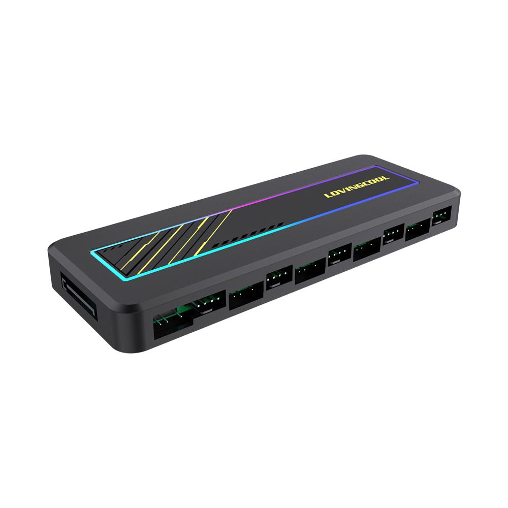 러빙쿨 K47 블랙 ARGB PWM HUB 5V USB2.0 헤더 9핀 쿨링팬 컨트롤러 허브