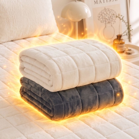 5도업 발열 장모 극세사 침대 누빔 패드 5size 2color