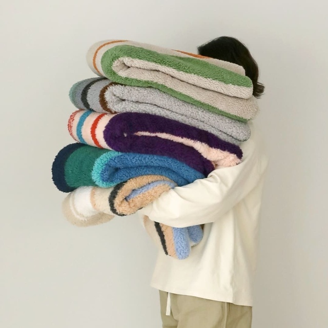 26FW NEW 극세사 플리스 블랭킷/룸슈즈/매트/쿠션 - 이미지 3