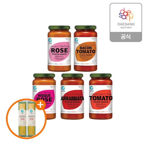스파게티소스600g 5종(로제/아라비아따 외) 택 4개 + (증)스파게티면250g*2개