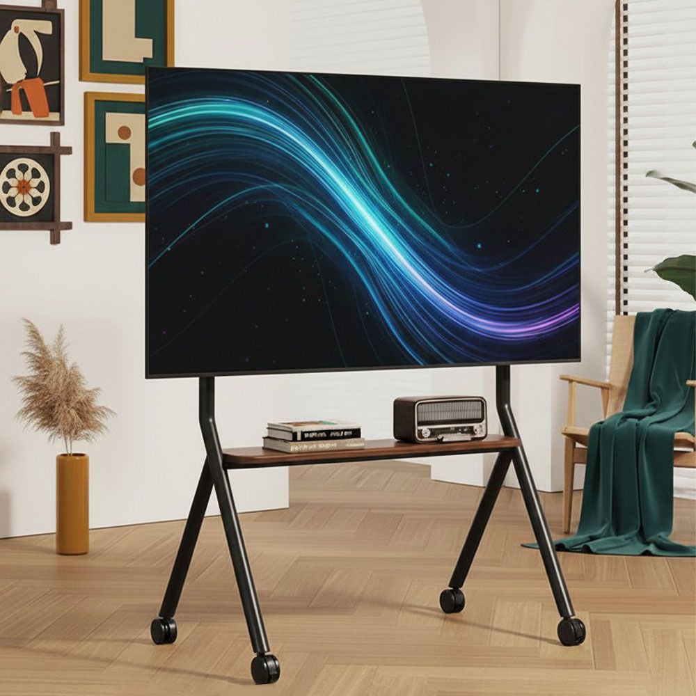 홈스월드 이동식 TV 거치대 티비<b>스탠드</b> 42-86인치 <b>삼성</b> LG 호환 벽걸이 무타공 <b>무빙</b>