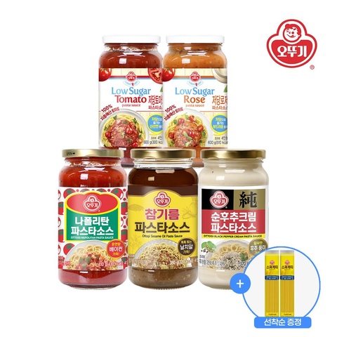 오뚜기 파스타소스 참기름/나폴리탄/순후추크림 외 3개골라담기