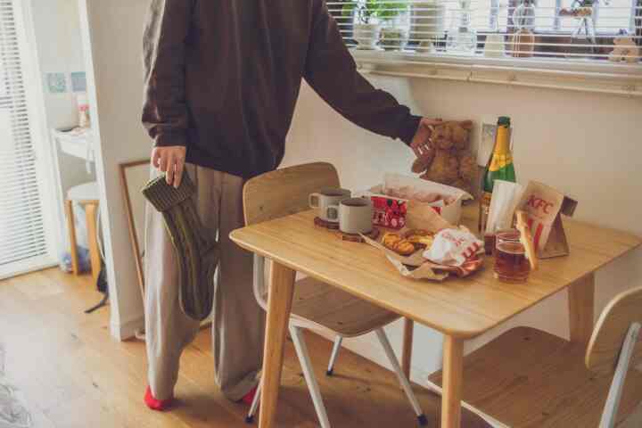 🍗🍗🍗
　
ひと足早くクリスマスパーティーをしました🎈
久しぶりにケンタッキー食べたけど、美味しい。
　
#ハサミポーセリン #2人暮らし
#ジェリーキャット　