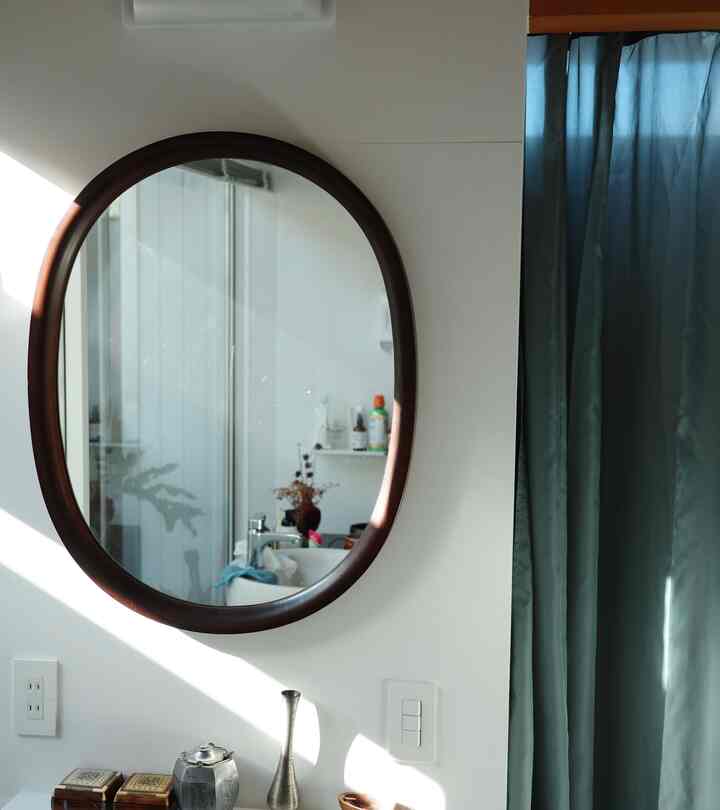 Washroom. A larger mirror is better.
#Sori Yanagi
#ikea