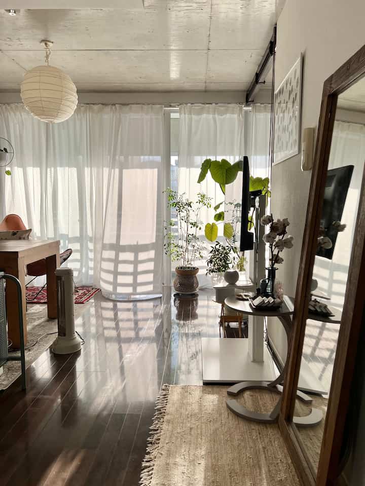 晴れてる時の夕日が一番癒しの時間です。

#リビング #夕日 #観葉植物 #イサム・ノグチ #akari 