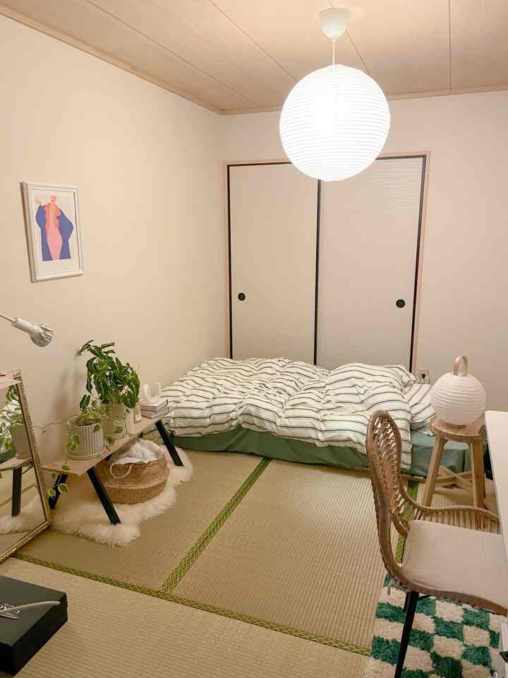 #.78 Japanese style room
Japanese-style room looking for interior
The plant table is an instant table made from Kanamono's low table legs and a board I bought at a hardware store.
#Japanese-style room #中和室