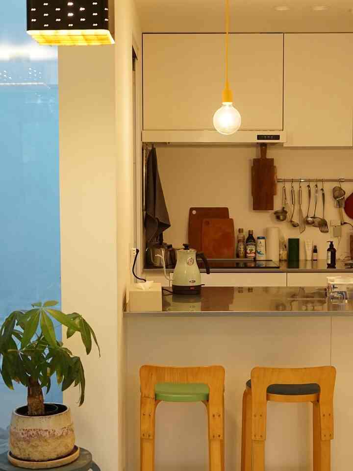 もう少し何かを足したい気がする…
はて？

#キッチン 
#キッチン家電 
#キッチン間接照明 
#ステンレスキッチン 
#北欧 
#北欧インテリア 
#北欧スタイル 
#Artek 
#vintage 
