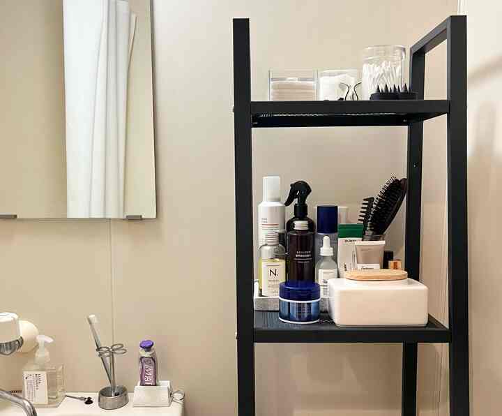 スキンケア、ヘアケアアイテムはまとめて💆🏻‍♀️🧴
#バスルーム #スキンケア #ヘアケア #洗面台