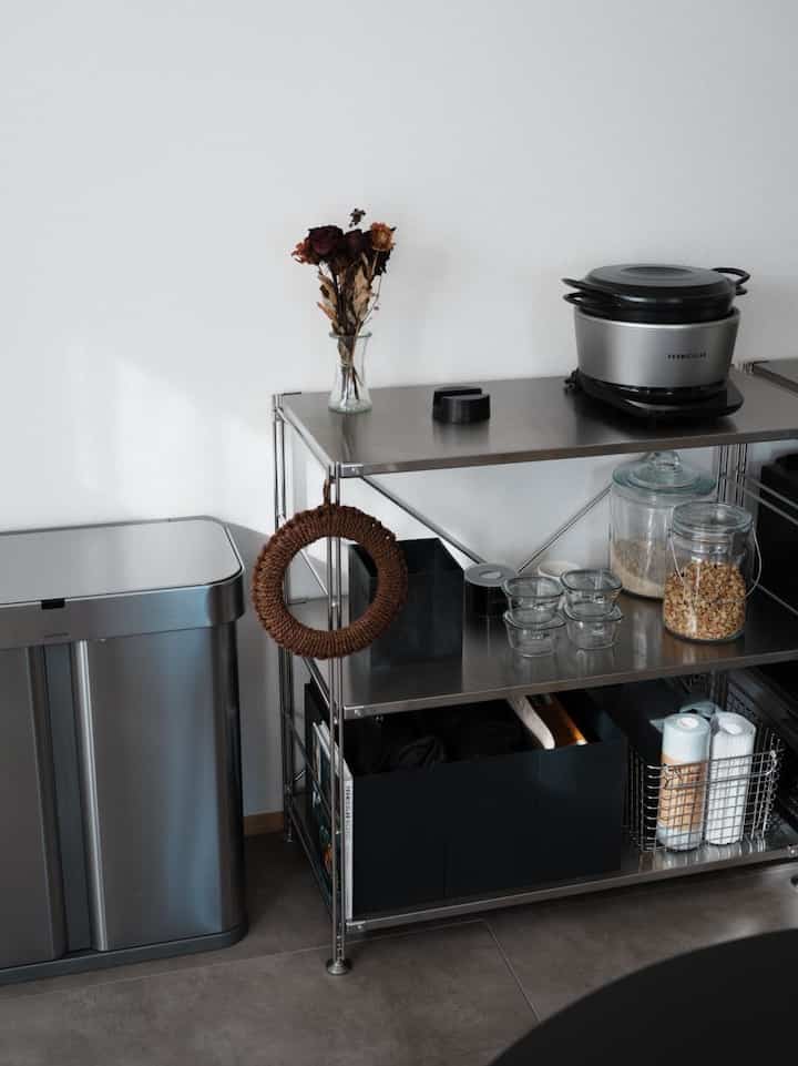 #ラック・Rak
#Rak penyimpanan 
#Mujirushi Ryohin
#Tempat sampah 
#Perak