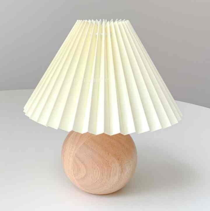 ウッドプリーツシェードランプ
