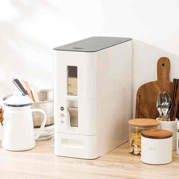 計量米びつ ホワイト(HG)［2サイズ］