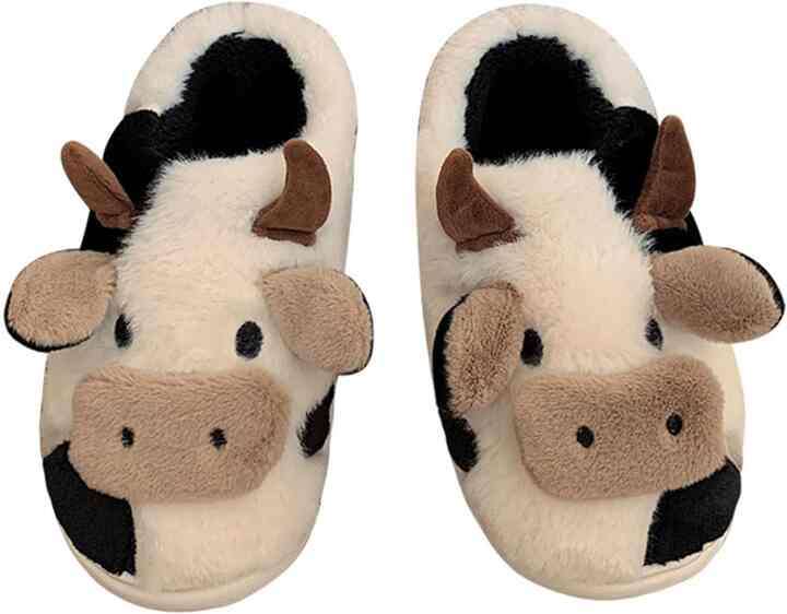 動物 ルームシューズ かかとあり スリッパ もこもこ