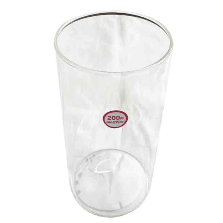 ガラス花瓶（円筒型、高さ約２０ｃｍ）