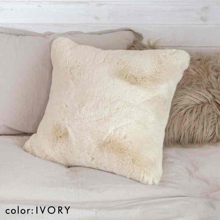 フェイクファー クッションカバー 約45×45cm