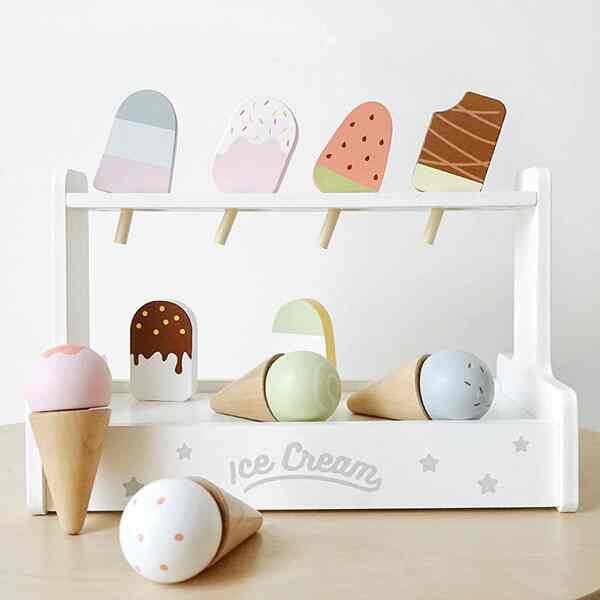 木製 おままごと アイスクリームセット