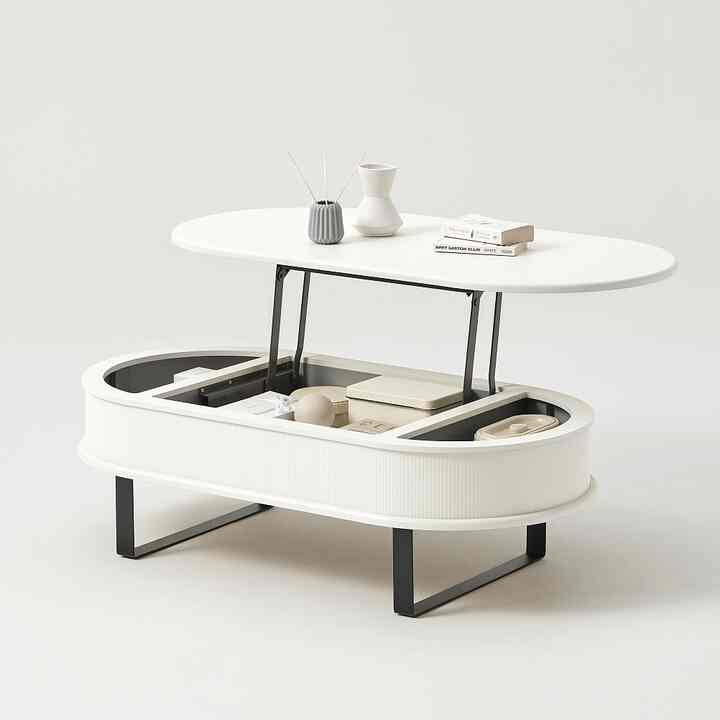 ラウンドリフトアップテーブル 【4colors】